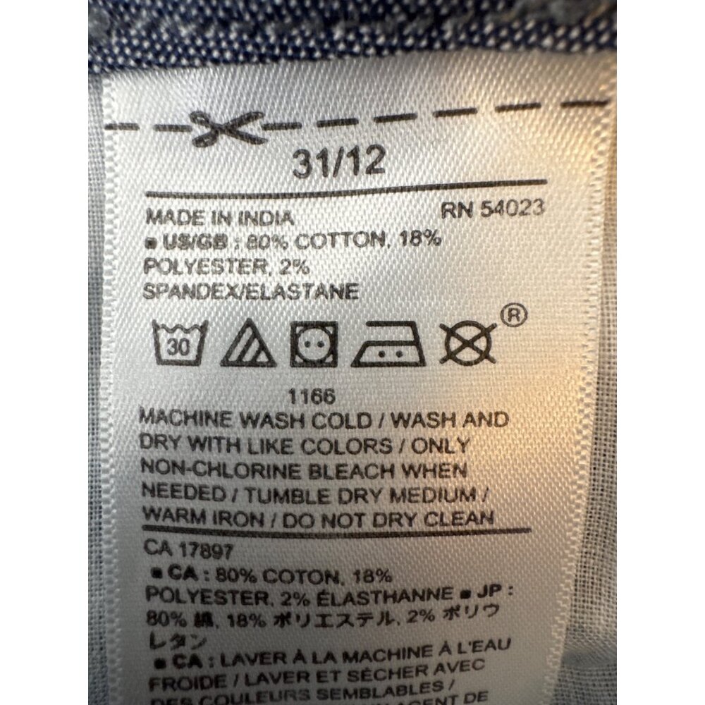 Banana Republic Size 31/12 Womens Avery Blue Slim Fit Trousers Cotton Blend - Picture 5 of 12